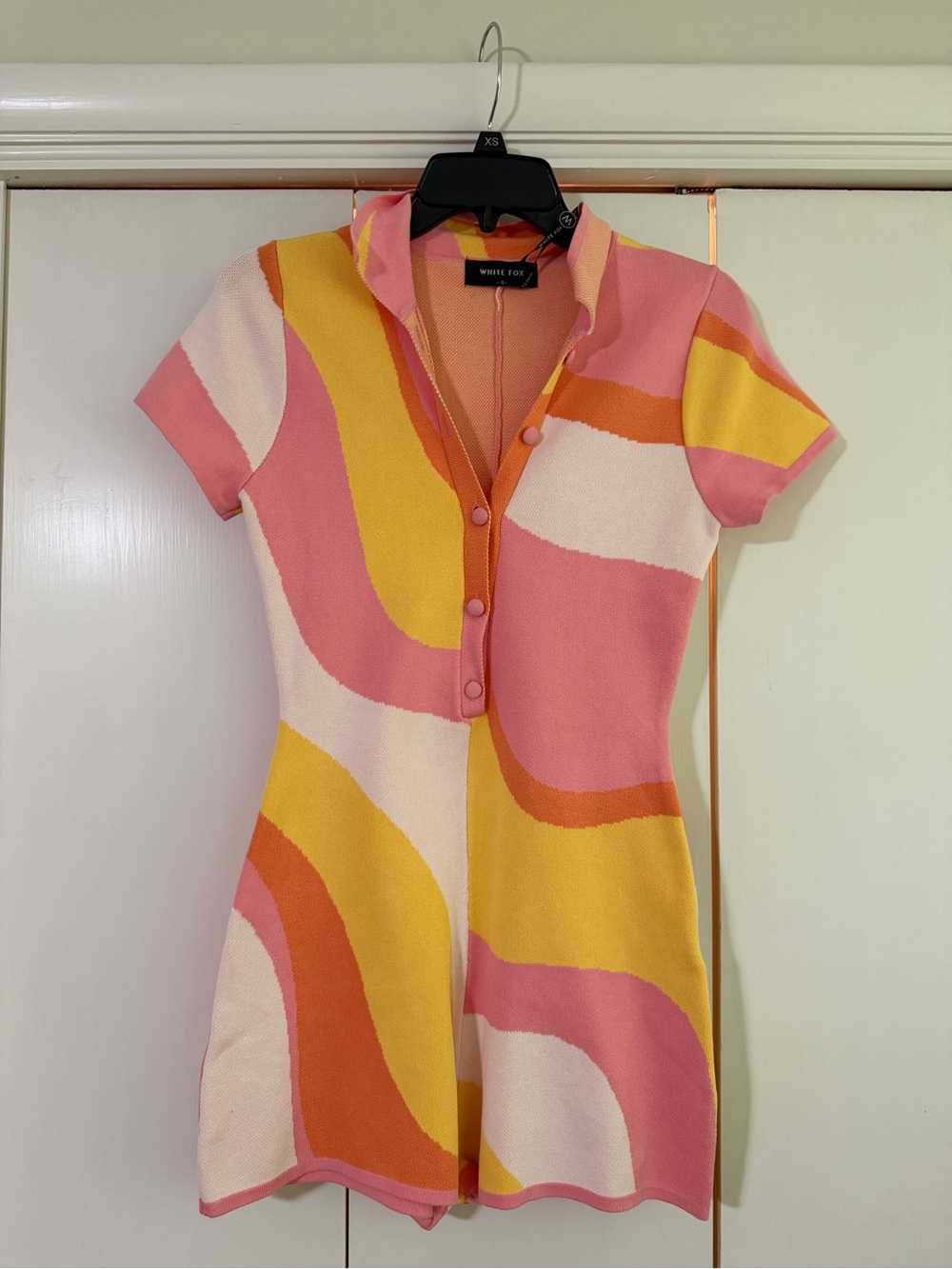 Pink & Yellow Swirl Knit romper